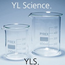 (YLS) PYREX Low Form Beaker (비커) 5ml ~ 1L (표준형 비이커) 강화유리비이커 파이렉스비이커 유리비커 고품질비이커, 25ml
