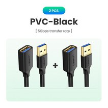 UGREEN USB 연장 케이블 스마트 노트북 PC TV 용 30 Xbox One SSD 20 코 미니 고속 속도, CHINA, 0.5m, Usb 3.0-2pcs 0.5m