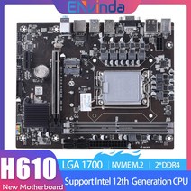 ENVINDA-데스크탑 H610 마더보드 LGA 1700 인텔 코어 i3/i5/i7/i9 12 세대 프로세서 듀얼 채널 DDR4 메, 한개옵션0