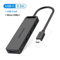 usb허브 c타입허브 호환 Vention-usb-c 허브 4 포트 USB c형 3.0 멀티 분배기 샤오미 맥북 프로 에어 컴퓨, 05 USB C-0.5m