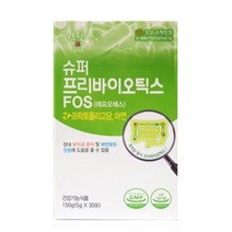 하루웰빙 슈퍼 프리바이오틱스 FOS 유산균먹이 프락토 갈락토 올리고당 스틱, 30포, 6개