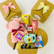 리본간식세트(대) 곰인형세트 어린이집 생일선물 유치원 답례품 어린이날 선물 응원선물 간식선물 합격응원 어린이집 구디백 학원 교회 행사선물 선물포장+스티커 무료, 구성3