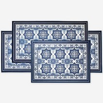멜로우스페이스 초극세사 도어매트 블루문양, 90cm (DMF90-SB)