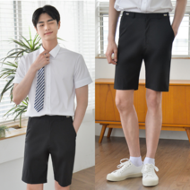 [빅사이즈] 허리조절 블랙 교복 반바지(남자) ~6XL