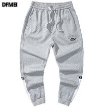 DFMEI 맨투맨 봄 트렌드 ins 트레이닝 팬츠 빅 사이즈 와이드 조거 캐주얼 남바지