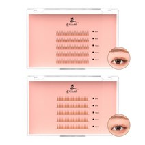 셀프 가닥 속눈썹 (브라운), 접착풀 미포함 + 핀셋 미포함, 블링 V타입 8~12mm