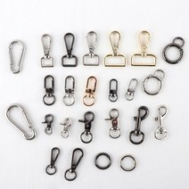 데코와바 열쇠고리 가방 부자재 키링만들기, 일자형(소)실버, 1개