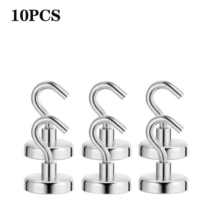 10Pcs 강한 자석 걸이 헤비 듀티 벽 걸이 걸이 키 코트 컵 걸이 걸이 홈 부엌 스토리지 조직, 10mm