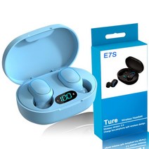 골전도 블루투스 무선 이어폰 노이즈 캔슬링 가성비 추천E7s Tws 이어폰 도매 가격 헤드폰 Blutooth 스포츠, 03 Blue
