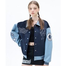 LUV IS TRUE MZ LVT VARCITY JACKET(BLUE)
