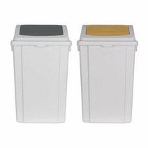 쓰레기통 창신리빙 국민휴지통 와이드 푸쉬 머스타드 50L, 모델명및규격:머스타드 50L, 단품