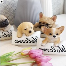 촬영용소품 골든리트리버 웰컴레터링 분위기변화 베이비독미니어처 마블미니어처, 리트리버