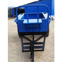 경운기 추레라 트렉터 짐칸 트레일러 농업용 운반차, 경운기 색상 랜덤 1.25x0.8x0.3