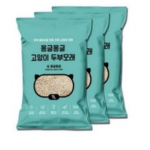 몽글몽글 응고형 고양이 두부모래 숯, 7L, 3개입