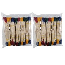 [캠인노크] 과일꽂이 자작나무 꽃요지 롱 이쑤시개, 2개, 1000개