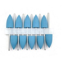 강력한 전기드릴 핸드피스 10 개/대 2.35mm 치과 실리콘 고무 Polishers Burs 치아 Plishing 드릴 연마 네, 14 410- Blue