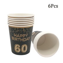 기념일풍선 생일이벤트 Chicinlife 1set 해피 30th 40th 생일, 60번째 컵