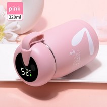 온도스마트물병 보온병 휴대용 커피 머그잔 자동차 차 물 병 커플 선물 스마트 절연 컵 온도 디스플레이 진공 플라스크, [01] 301-400ml, [02] Pink
