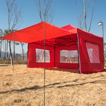 베이직3x4.5 캐노피천막 캠핑천막 감성천막 포장마차 야외천막 접이식천막, B천막 3X4.5 형그린