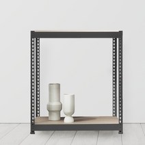 스피드랙 철제선반 조립식 앵글 2단 500 x 300 x 750, 화이트, 12mm 강화 MDF 보드