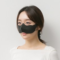 오필리아 코마스크 코스크 빨아쓰는 구리원사 마스크 식당 카페 비염 비말 코가리개, 블랙