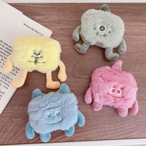 사은품/에어팟 프로 3세대 2세대 1세대 귀여운 몬스터 캐릭터 모양 따듯한 겨울 털 퍼 보드러운 디자인 실리콘 케이스, SY_A315 에어팟2세대, 옐로몬스터
