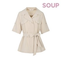벨티드 포켓 블라우스(SX5SS8P)