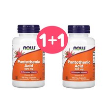 나우푸드 판토텐산 NOW Pantothenic Acid 500mg 식물성 100정(1+1), 2병