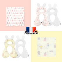 [SET]보니숑 출산선물세트 아기짱구베개일반사이즈+거즈블랭킷 신생아 백일 아기용품, 메쉬-.이중거즈_포레스트지아, 거즈블랭킷-클라우드베어