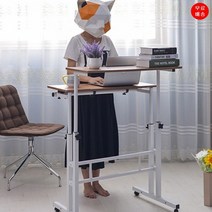 서서하는책상 높이조절 키다리 책상 스탠딩 테이블 높낮이조절책상 서서일하는책상 닥터데스크, 일반형-핑크