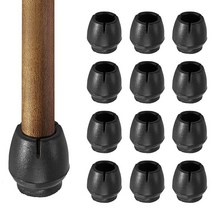 Cionyce 32 Pack Rubber Chair Leg Caps 12~16mm Round Legs Cover Sml Furniture Floor Protectors(3Black, 0.47