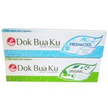 한방허브치약/ Dok Bua Ku 트윈로터스 허브치약 150 g (Original / Fresh & Cool) 옵션, 프레쉬 쿨( Fresh & Cool)