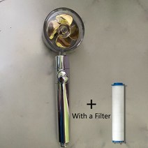 월풀욕조 매립욕조 월풀스파 매립형욕조 고압 샤워 헤드 물 절약 필터 욕실 액세서리 강한 전류 증가 터보, [08] golden with filter