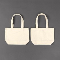 에코백 가벼운 캔버스 가방 만들기 무지 2p세트 30x20cm 베이지 캔버스백 천 데일리 백