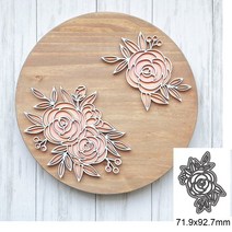 모양 틀 다이컷 아름다운 장미 꽃 잎 금속 절단 diy 스크랩북 절단 종이 카드 양각 장식 공예 die cut new, 없음