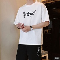 가바바 남성 반팔 트레이닝복 세트 모던심플한 포인트 여름 트레이닝복 세트 G62654