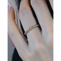 팜므 구슬 18K 반지 실버 925 골드링 데일리 노멀 은반지 캐쥬얼 레이어드