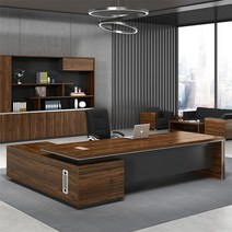 사장님 중역 테이블 회장 대표 의장 이사 큰사이즈, 1.8m  테이블 + 사이드 캐비닛