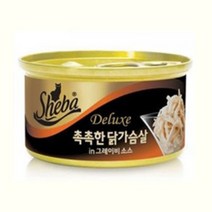 쉬바 반려묘용 간식 캔, 12개, 촉촉한 닭가슴살