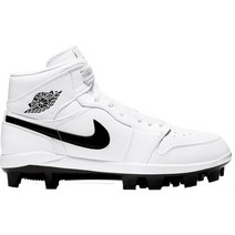 나이키 남성 Jordan 1 Retro MCS High 야구 포인트화 - White/Black 야구화 2bM381188