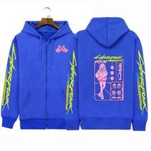 Cyberpunk Edgerunners 레베카 애니메이션 지퍼 후드 Y2K