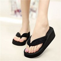 셀러허브 여성패션 ONM 비치쪼리통굽슬리퍼 샌들 여름 리본 통굽 수영장