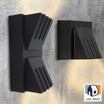 LED 외부 벽등 방수등 인테리어 계단 매입등 야외 조명, 블랙_1등