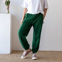 코코세븐 여성 빅사이즈 데일리 핀턱 조거 밴딩 팬츠 L XL