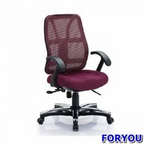 Foryou2923 관리자용 회전의자 에어메쉬 중 올메쉬 도금 발 의자 사무, 레드
