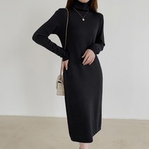 타니즈 포인 폴라 터틀넥 미디원피스