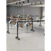 무용바 탄츠플레이 발레 학원 스탠딩바 연습실 기구, 2단 길이 100cm(높이 105cm) 흰색