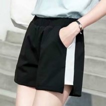 한다난- 투톤 여자 반바지 숏팬츠 밴딩 여성 반바지 팬츠