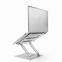 에스엠코리아 접이식 휴대용 노트북 맥북 거치대 받침대 B, 블랙