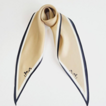 아리 마차 미니마름모 실크 스카프